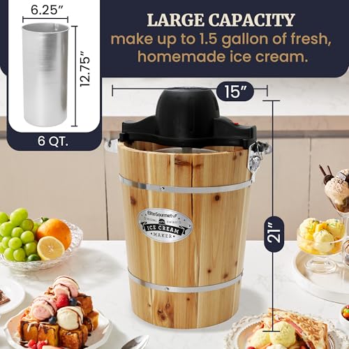 Elite Gourmet 4Qt Electric Ice Cream Maker EIM350 R28527