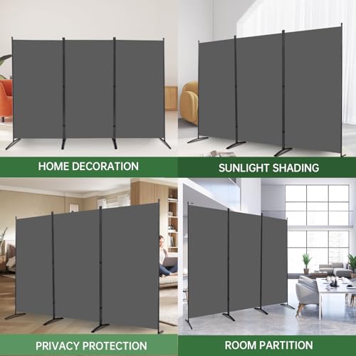 Room Divider Folding Privacy Screens, 3 Panel Portable Partition Q514484