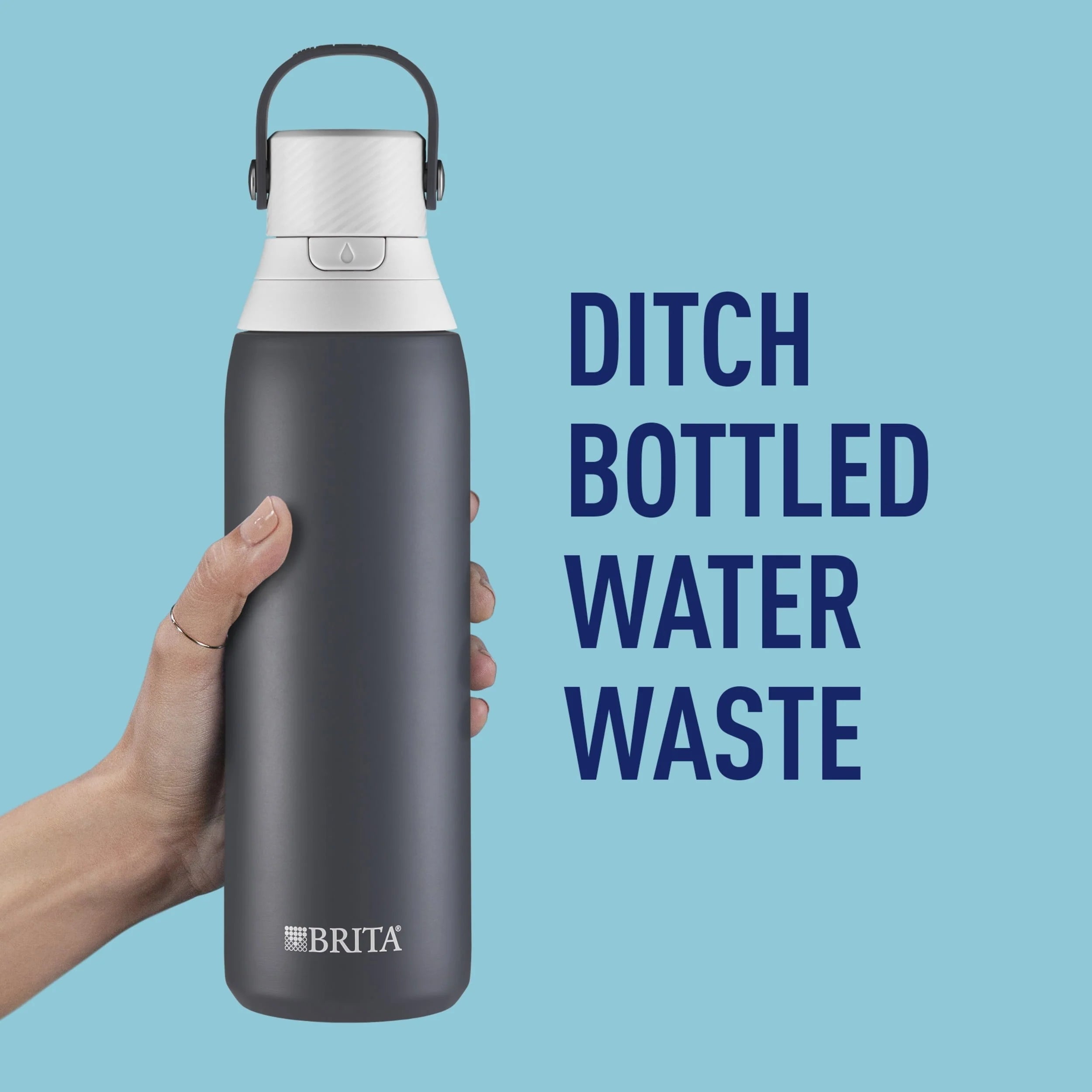 Brita 20 oz Stainless Steel Filtered Insulated Water Bottle with Straw K393612