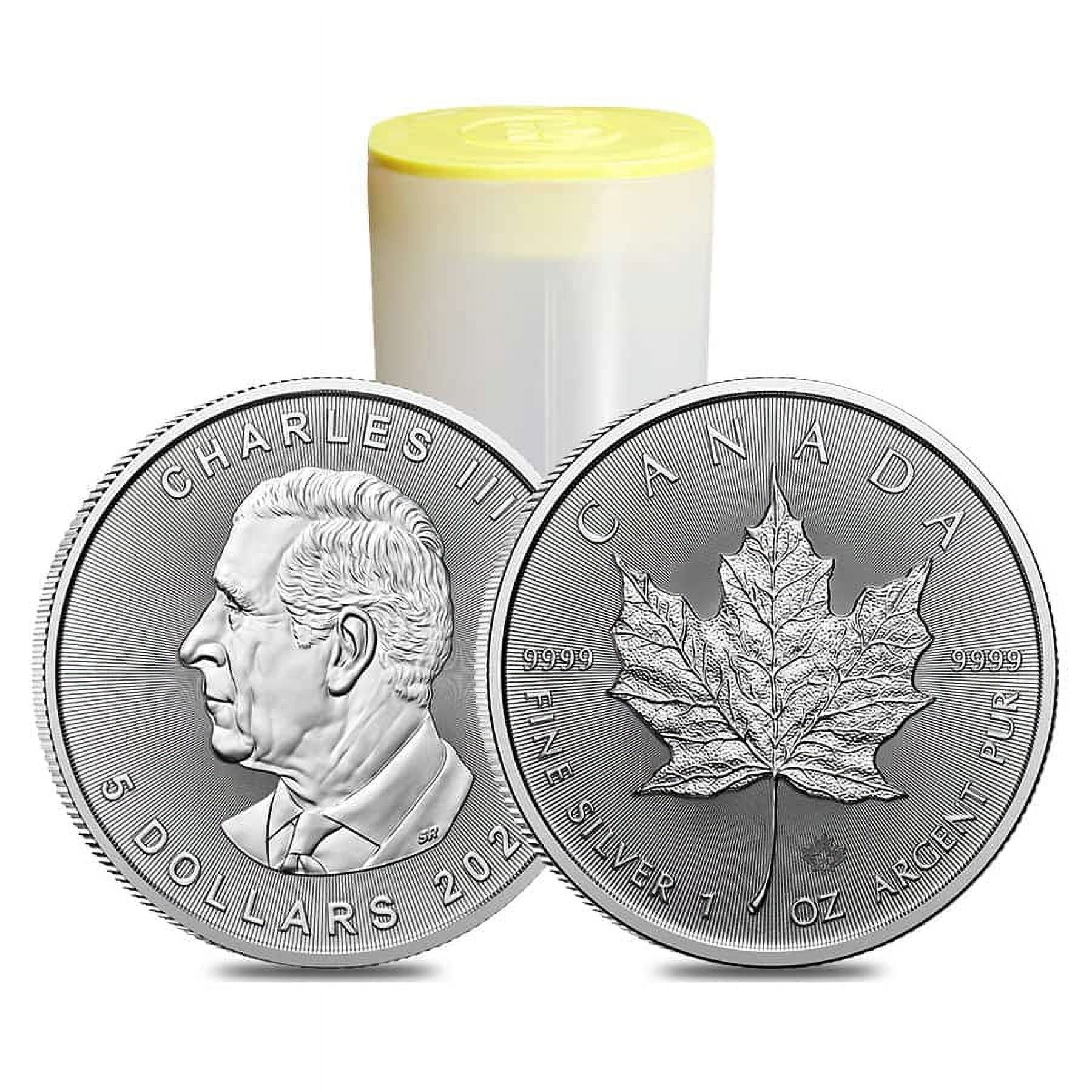 2024 1 oz Canadian Silver Maple Leaf Coin BU (Lot of 10) A4225