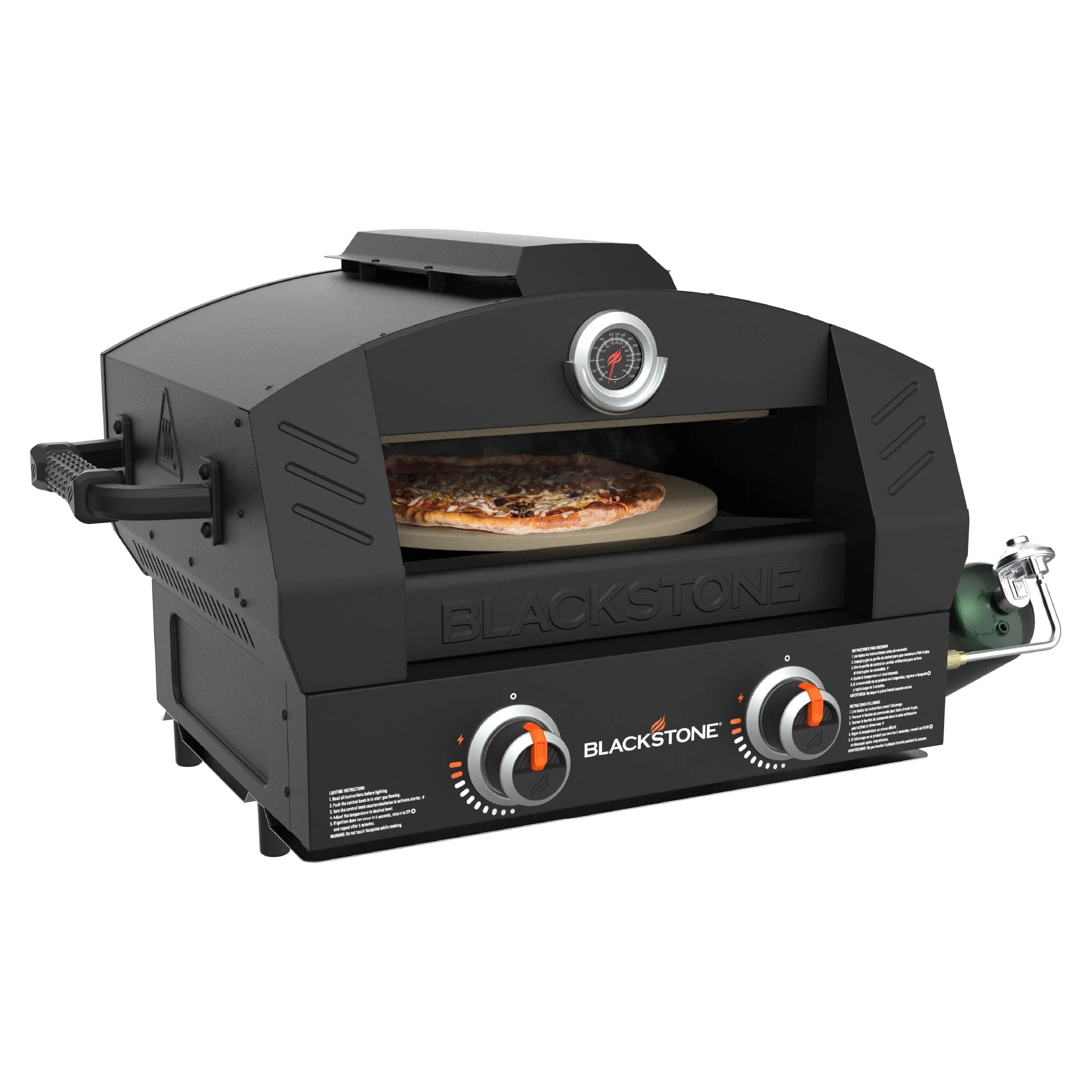 Blackstone Tabletop Propane Pizza Oven with Two 15 Cordierite Stones