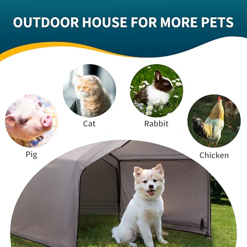 Dog Tent Outdoor Extra Large Waterproof Shade Shelter for Pets, Gray I68919