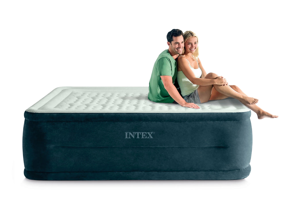 Intex Dream Lux Pillow Top Dura-Beam Airbed Mattress with Internal Pump, Queen D93685