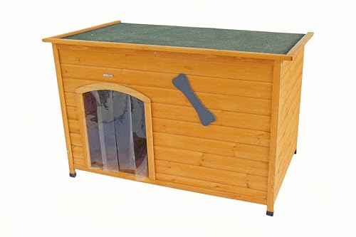 Wooden Doghouse for Small to Large Dogs, Waterproof, Elevated Floor B161
