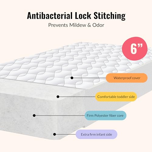 Dream On Me Breathable Firm Foam Crib and Toddler Bed Mattress S67206