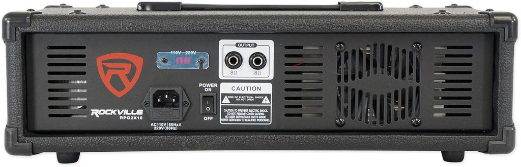 Rockville RPG2X10 PA System with 10" Speakers, Stands, Mics & Bluetooth F701991