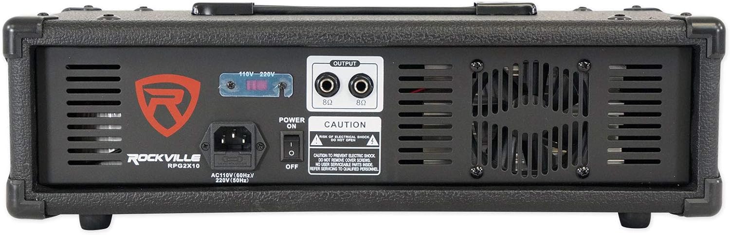 Rockville RPG2X10 PA System with 10" Speakers, Stands, Mics & Bluetooth F701991