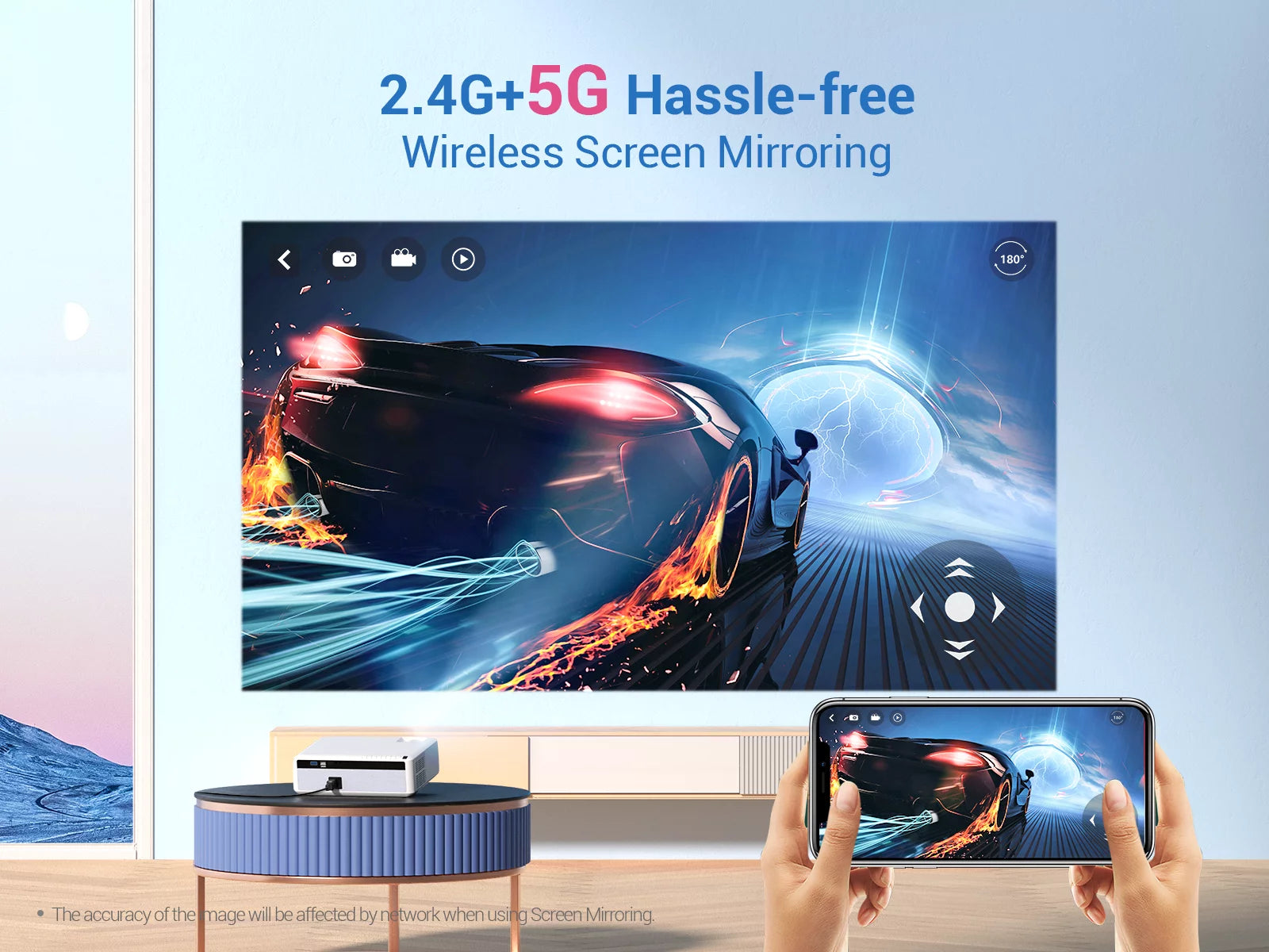 VANKYO Performance V630W Native 1080P Projector with 5G WiFi H86912
