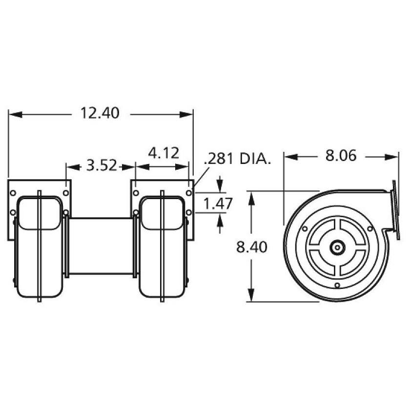 Fasco 50756-D500 Centrifugal Blower V93818