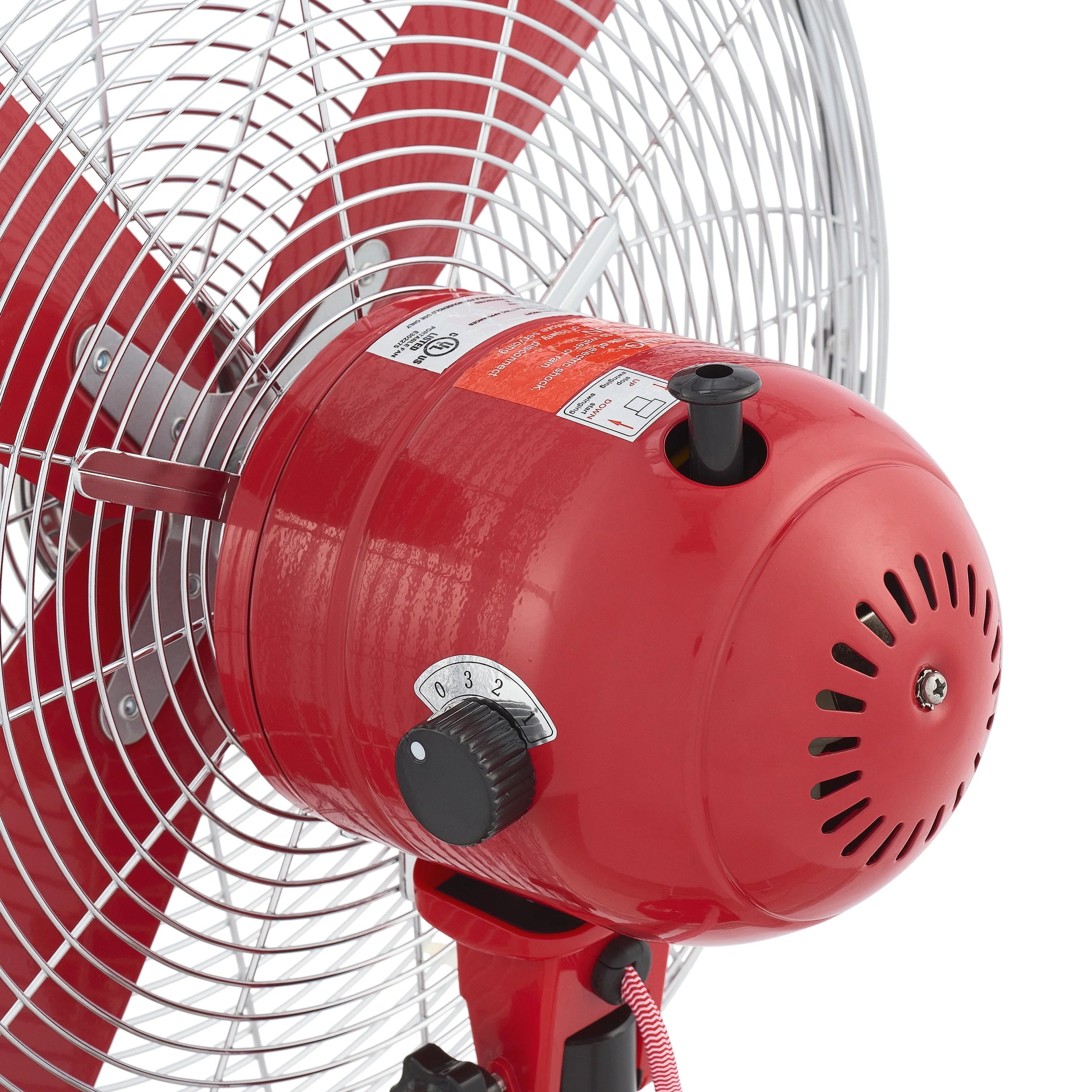 Better Homes & Gardens 16 inch Adjustable Oscillating Metal Stand Fan, Red O2097