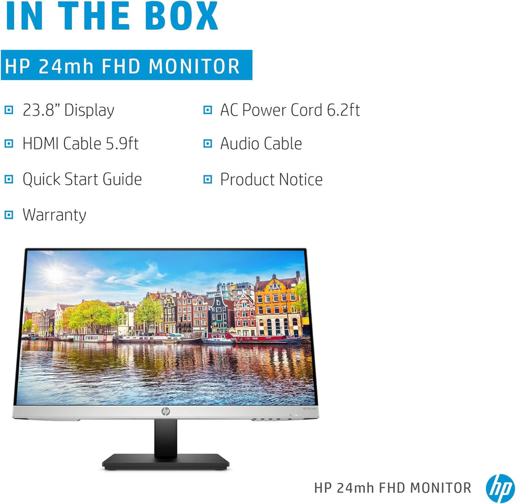 HP 24mh 23.8-inch FHD IPS Monitor with Speakers and VESA Mount R701642