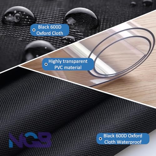 NGB Outdoor Dog Kennel Cover, 600D Heavy Duty Waterproof, Black W2510