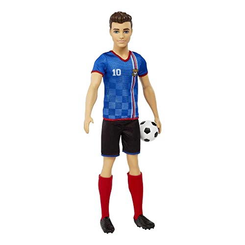 Barbie Careers Ken Fashion Doll Soccer Player with Accessories Q116964