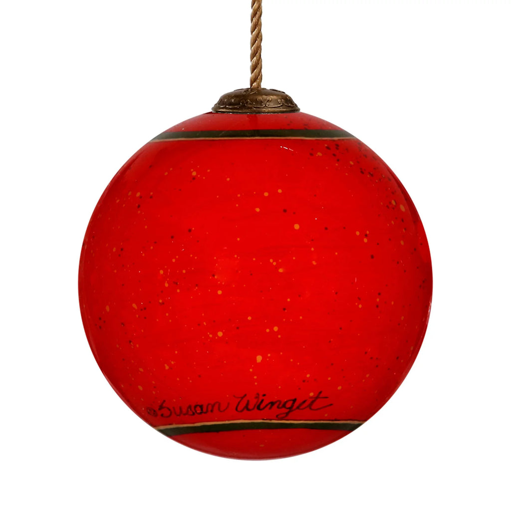 CC Christmas Decor 3" Red and White Snowman Glass Ball Ornament I534406