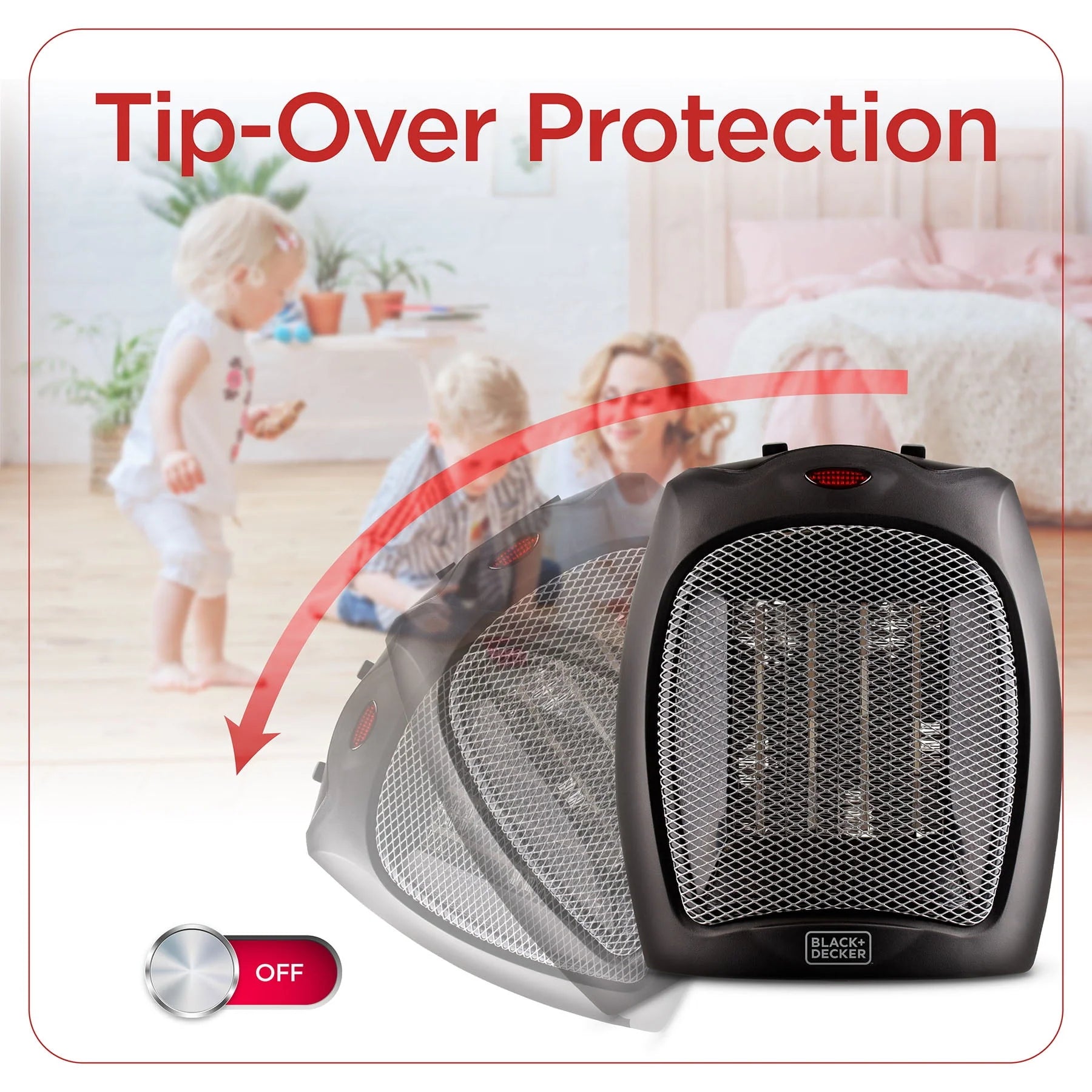 Black+Decker Portable Ceramic Space Heater 1500W W68162