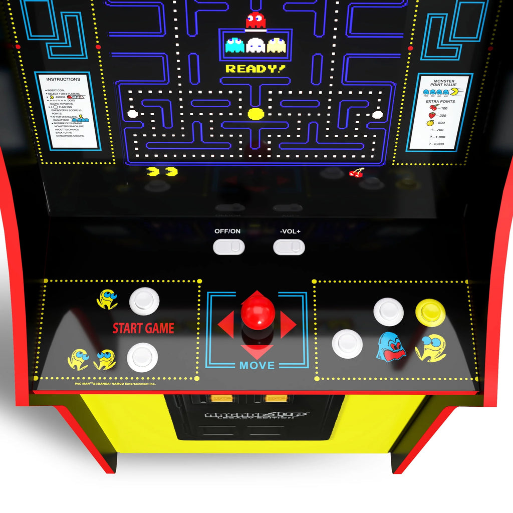 Arcade1Up PAC-MAN Classic Arcade Game, 4ft Stand-Up Cabinet, 17-Inch Screen S833496
