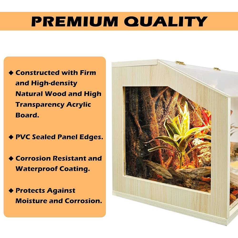 Prolee Reptile Terrarium Tank 21-68 Gallon with Roof Door E619407