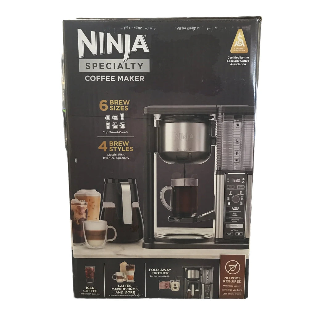 Ninja Specialty 10-Cup Coffee Maker with Fold-Away Frother, Black M23689