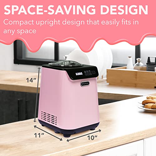 Whynter Ice Cream Maker 2.1 Qt Automatic with Built-In Compressor, Stainless Steel J810