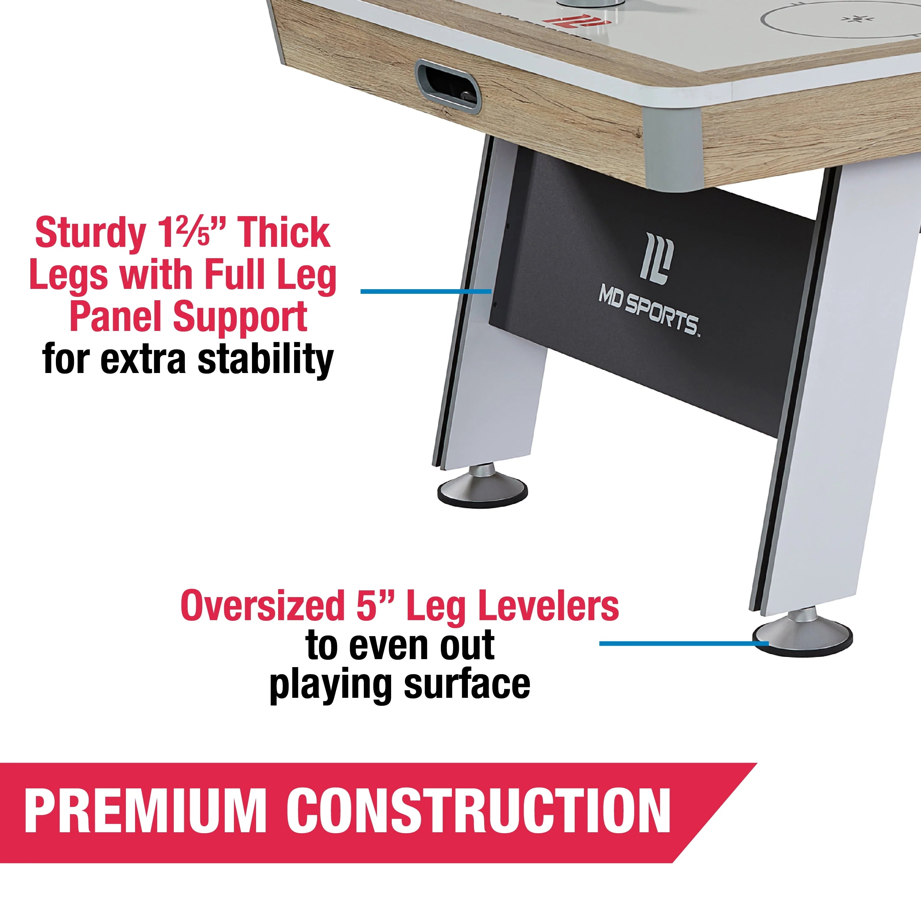 MD Sports 7ft Hinsdale Air Hockey Table with Pusher and Puck V85860