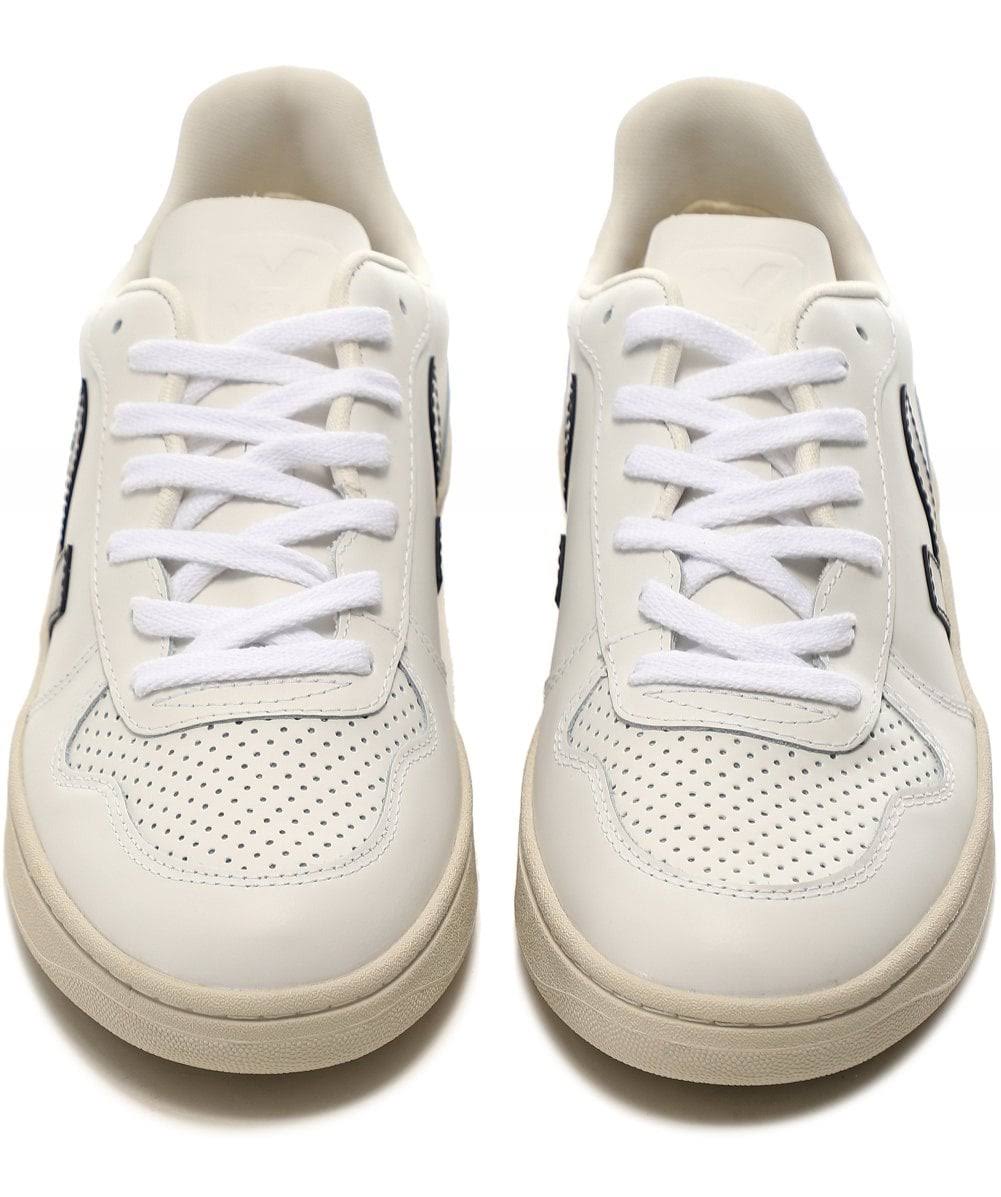 Veja V-10 Leather Sneakers White Black E78341