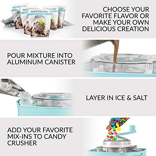 Nostalgia 2-Quart Electric Ice Cream Maker, Stainless Steel H3717