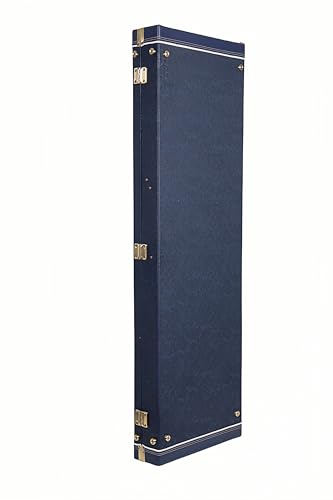 Crossrock Relief Series 335 Guitar Case for ES-335 & Semi-Hollow Electric Guitars, Carved Smoke Blue Finish S516