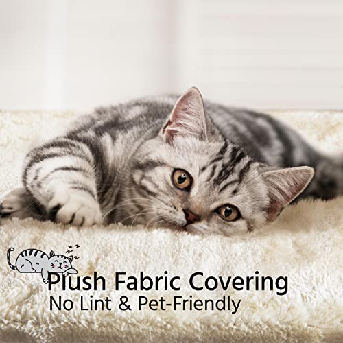 Yaheetech Multi-Level Cat Tree with Scratching Posts, Plush Perches and Condo, Dark Gray and White V70137