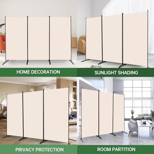 Room Divider Folding Privacy Screens, 3 Panel Portable Partition Q514484