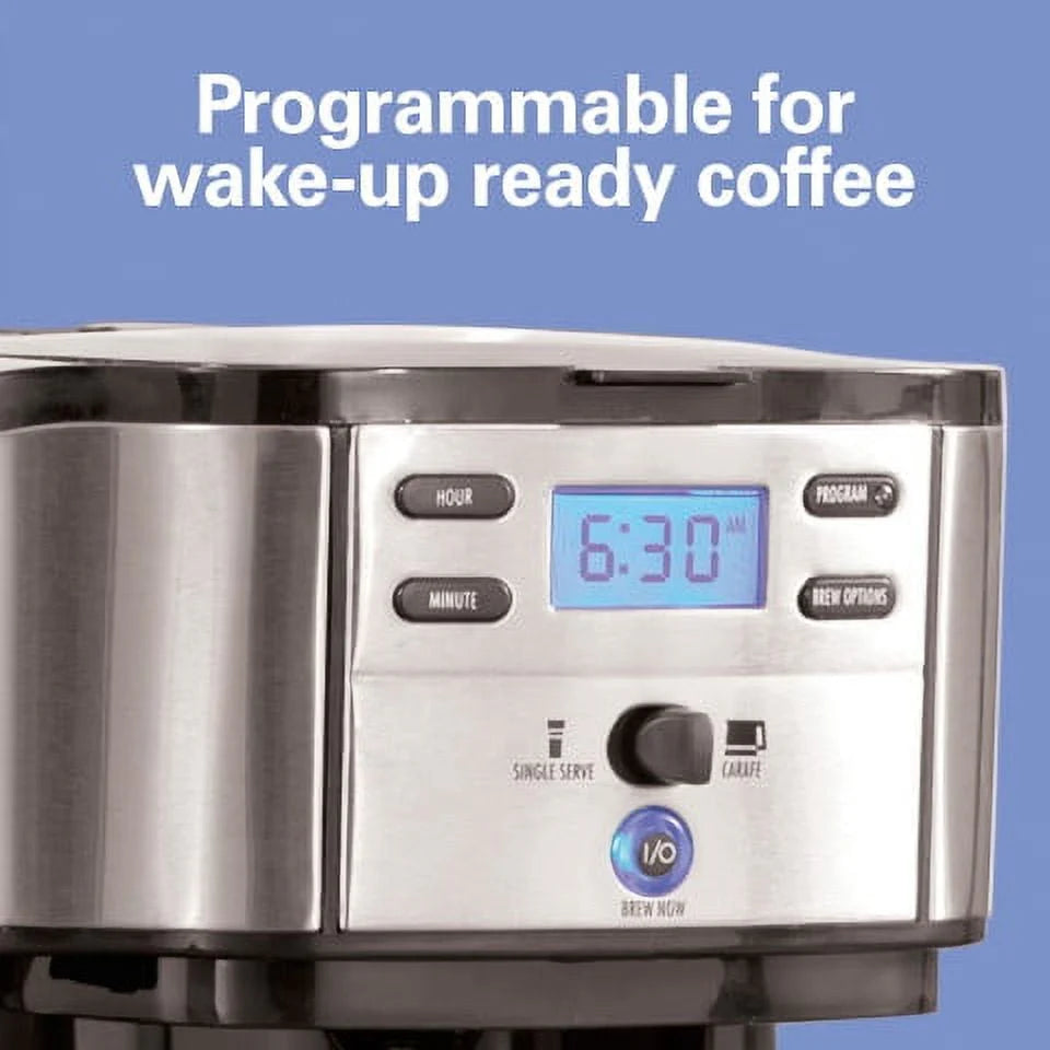 Hamilton Beach 2-Way Coffee Maker, Single-Serve or 12 Cups, Black R291