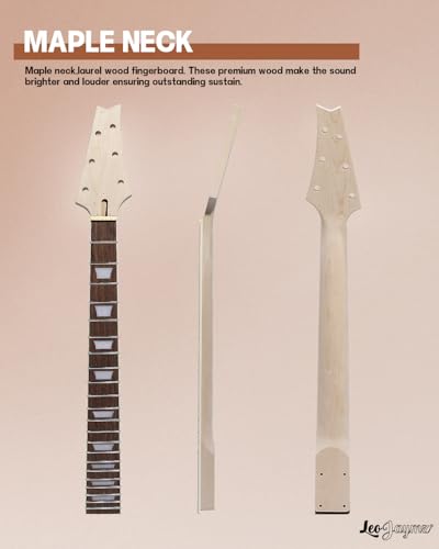 Leo Jaymz DIY Single Cut Electric Guitar Kit Mahogany Rosewood B148