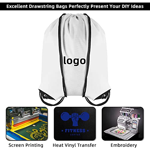 GoodtoU 40 Pack Drawstring Backpacks Waterproof Nylon Cinch Bags for School Gym N792