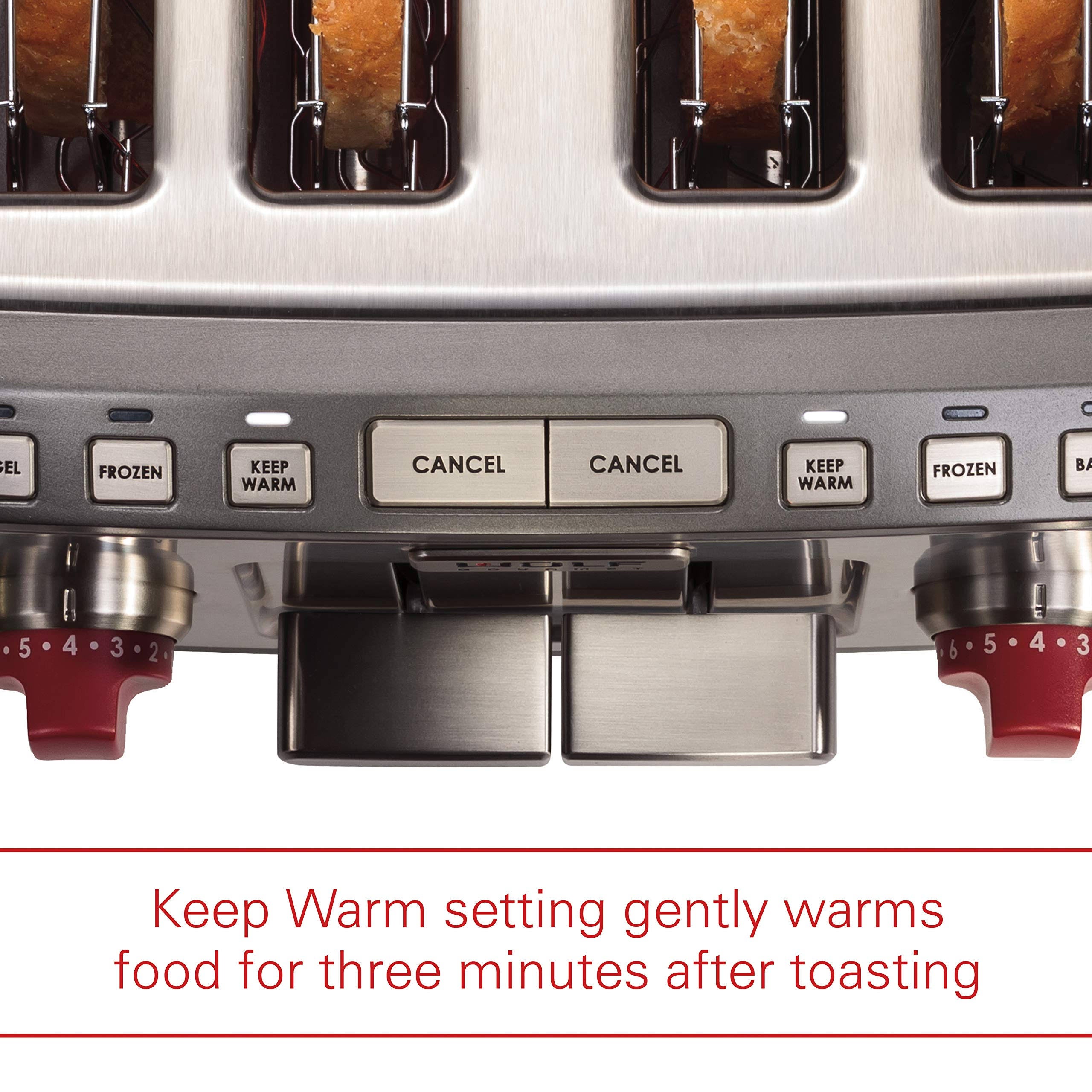 Wolf Gourmet 4-Slice Toaster, Red Knob G512249