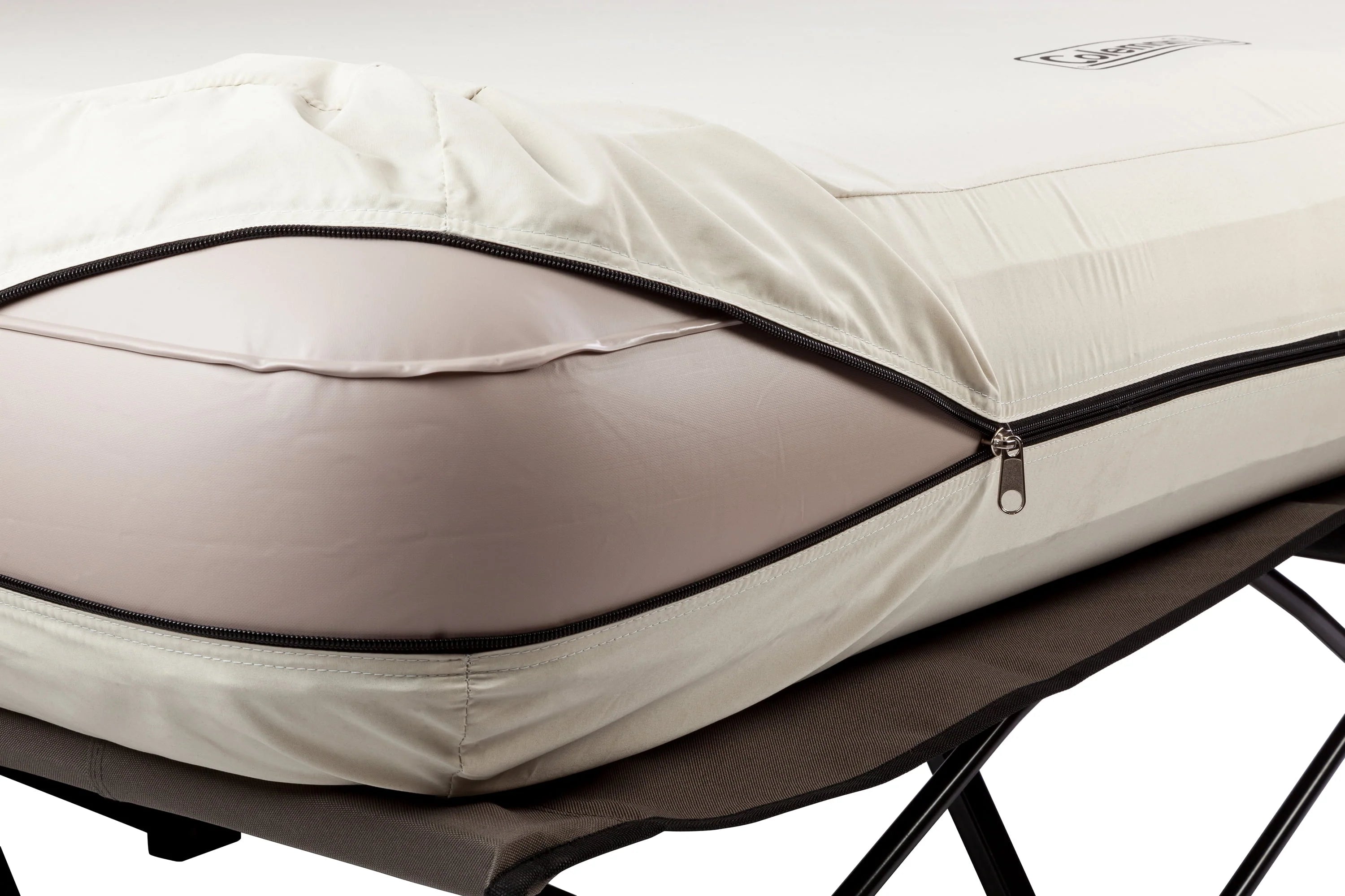 Coleman Cot and Queen Air Mattress Combo with Side Tables, Pump Included C142