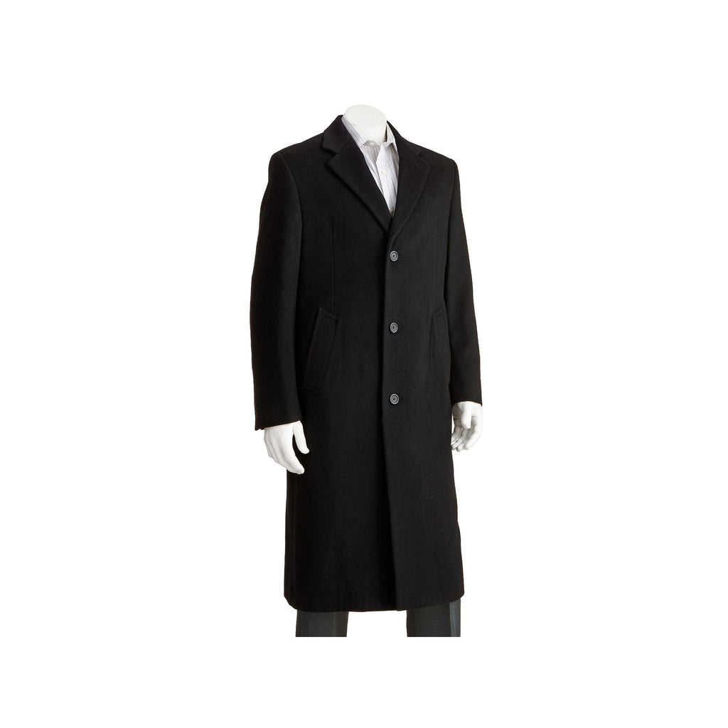 Men's Jean-Paul Germain Classic-Fit Wool-Blend Top Coat, Black E567
