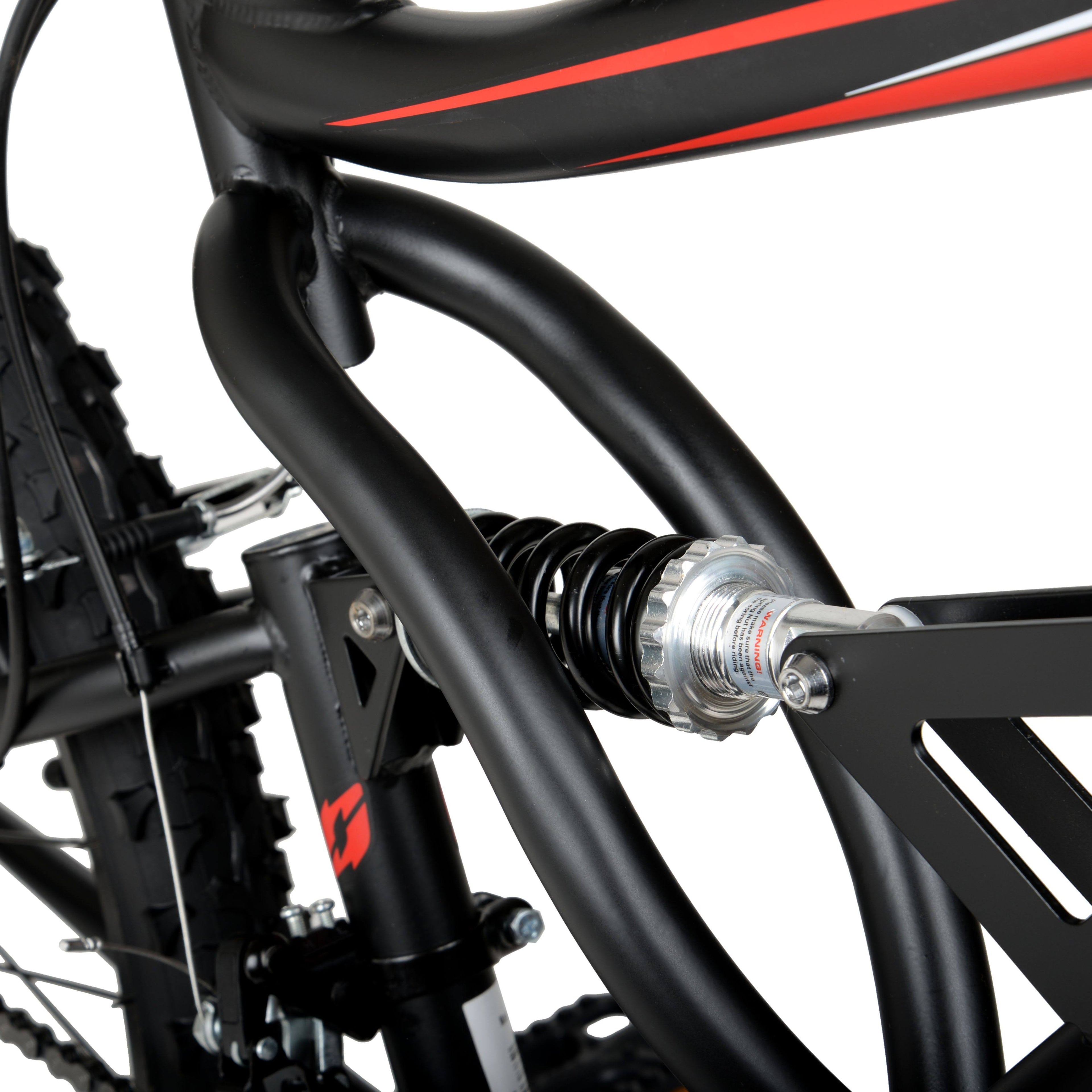 Hyper 26x22 Shocker Men's Dual Suspension Mountain Bike Black R2350
