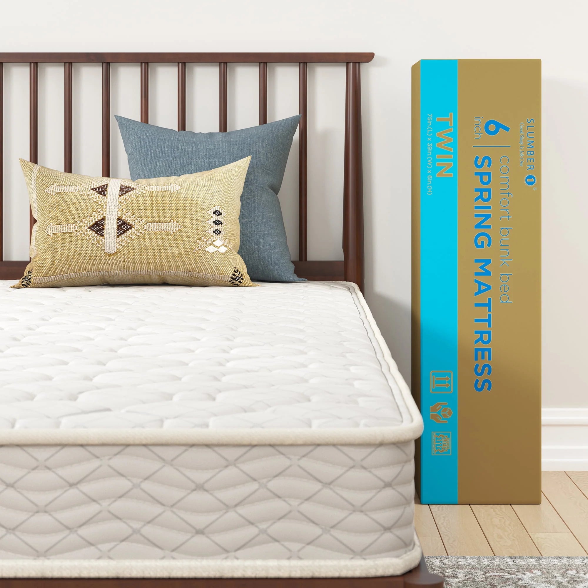 Slumber 1 By Zinus 6 Comfort Innerspring Mattress, Twin Y3472