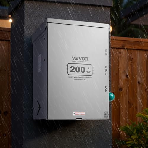 VEVOR 200A Generator Transfer Switch, 48000W Manual Double-Throw, 120/240V, NEMA 3R O290