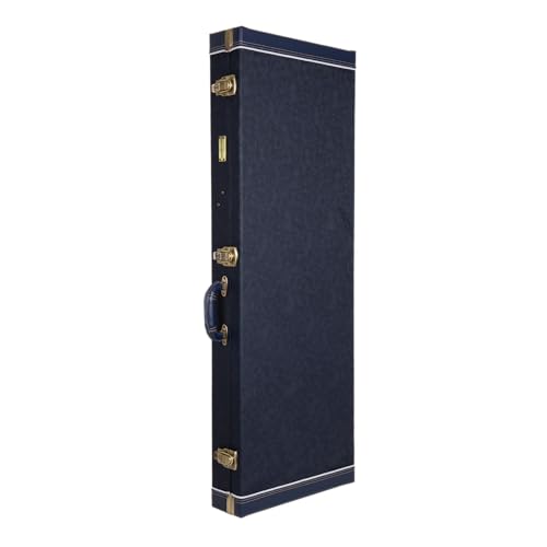 Crossrock Relief Series 335 Guitar Case for ES-335 & Semi-Hollow Electric Guitars, Carved Smoke Blue Finish S516
