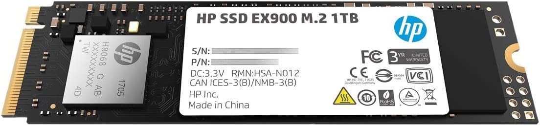 HP EX900 M.2 1TB PCIe 3.1 NVMe Internal Solid State Drive E41724