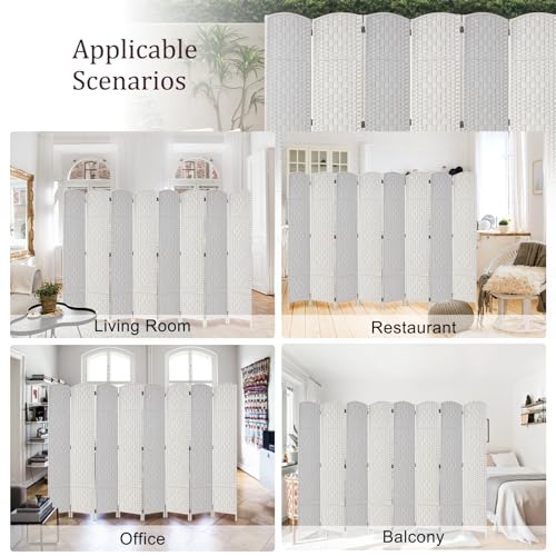 Rose Home Fashion 6 ft Tall Room Divider 4 Panel Folding Privacy Screen, Dark Coffee C8634