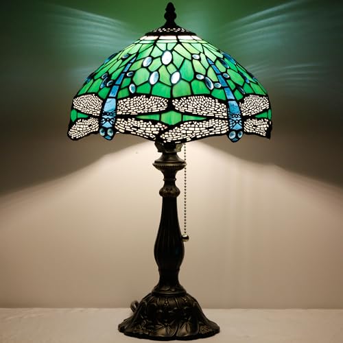 Tiffany Stained Glass Table Lamp Sea Blue Pear J2662