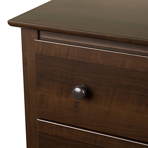 Prepac Sonoma Tall Nightstand with 3 Drawers, Black Q28004
