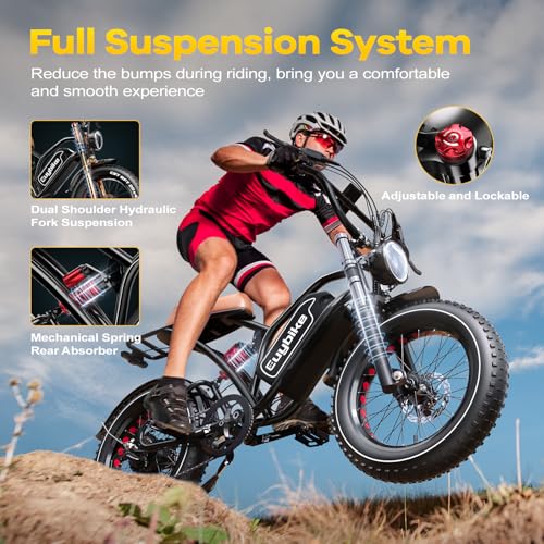 Electric Bike for Adults, 2000W Motor, 48V 25AH Battery, 20" Fat Tires S65549