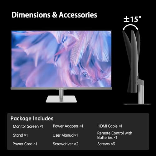 32 Inch 4K Smart Monitor with Google TV, Dolby Audio, HDR, KVM, USB-C 65W PD C7046