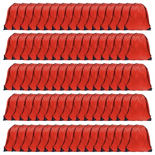 GoodtoU 40 Pack Drawstring Backpacks Waterproof Nylon Cinch Bags for School Gym N792