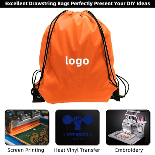 GoodtoU 40 Pack Drawstring Backpacks Waterproof Nylon Cinch Bags for School Gym N792