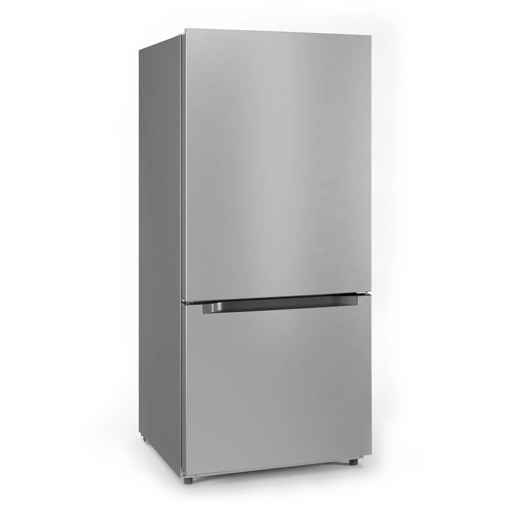 Midea 18.7 Cu. Ft. Bottom Mount Refrigerator, Stainless Steel O61803