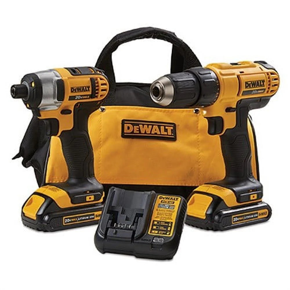 DeWALT庐 20V MAX Cordless Drill Driver/Impact Driver Combo Kit 1.3 Ah Lithium Ion
