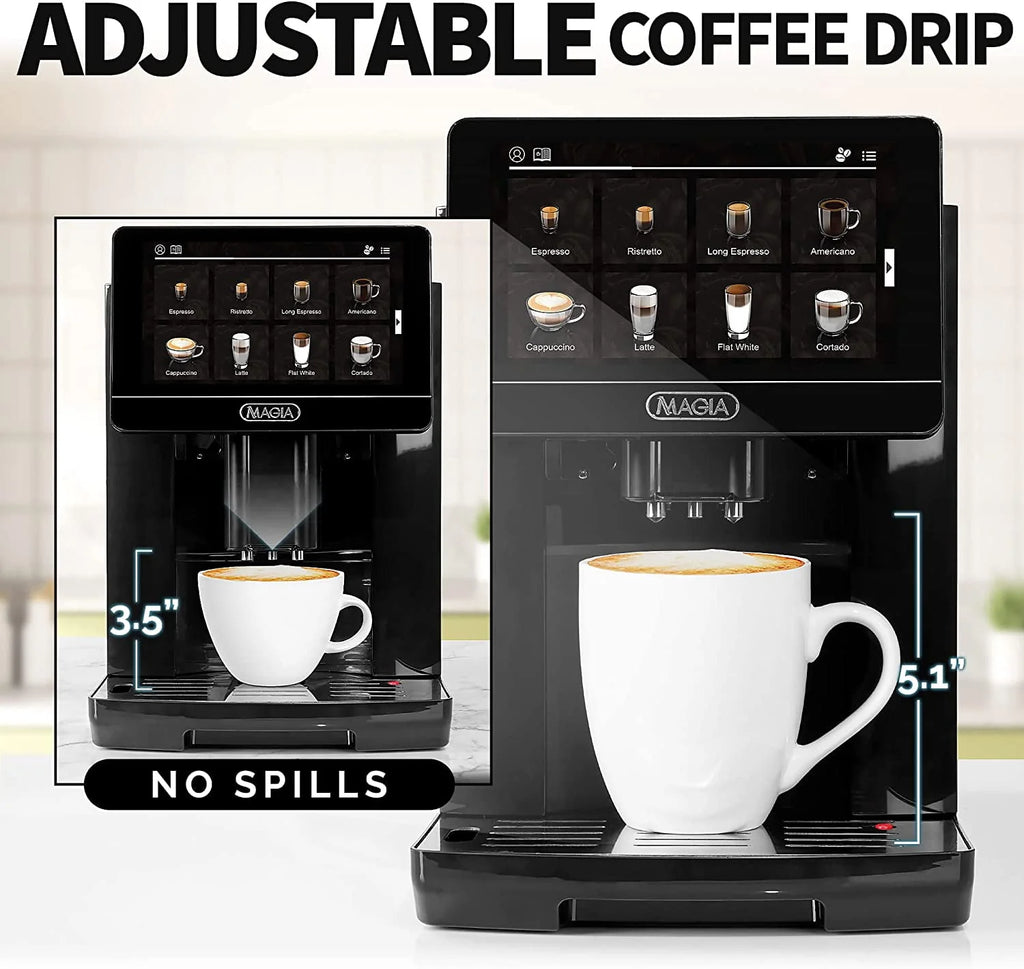 Zulay Kitchen Magia Super Automatic Espresso Machine 1800ml Black Y69142